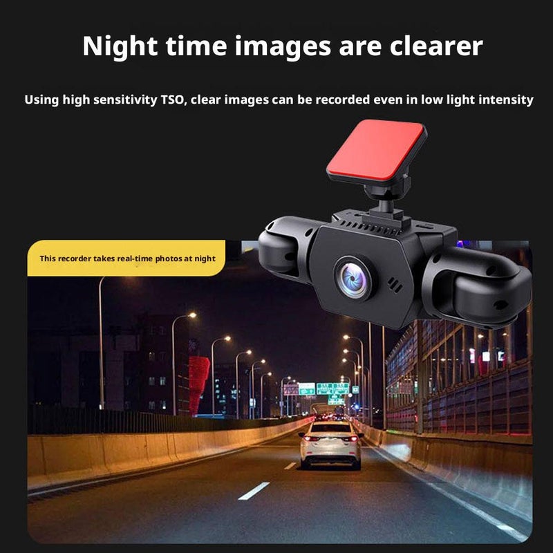 Wireless Dashcam Front and Rear Camera System,360° Rechargeable 4-Channel Dash Cam No Wires,1080p Full View Car Dashcam System,Built-in G Sensor App Control Adjustable Lenses Night Vision 128GB Card - Image 3